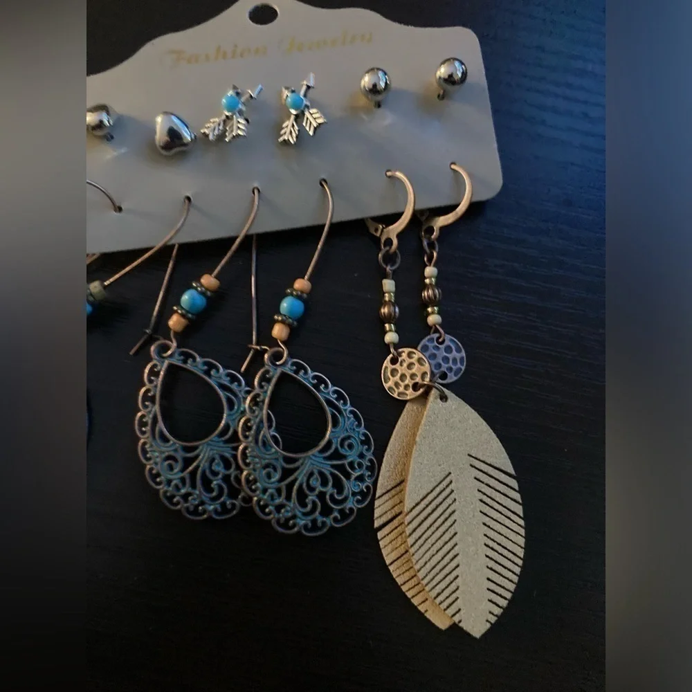 3/$20 Bohemian style earrings- 6 count pack. Brand new & never worn